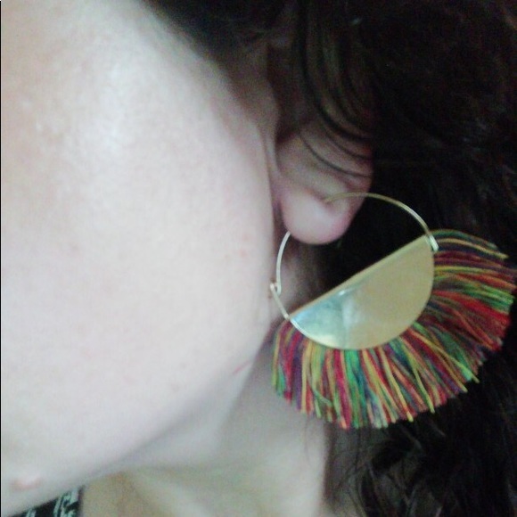 Multicolor Tassel Earrings - Picture 3 of 3